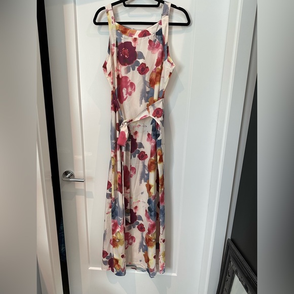 Watercolour print crepe faux wrap Size XL - Picture 2 of 5